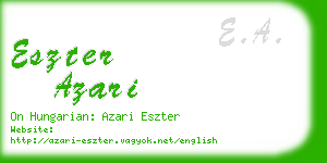 eszter azari business card